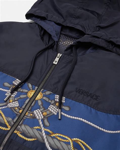 versace windbreaker jacket dragon|Versace nautical windbreaker men.